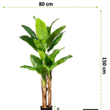 Kopu® Kunstplant Bananenplant 150 cm met 21 bladeren - Nepplant