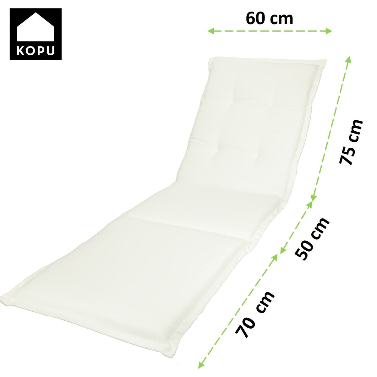 Kopu® Prisma Ivory - Extra Comfortabel Ligbedkussen 195x60 cm
