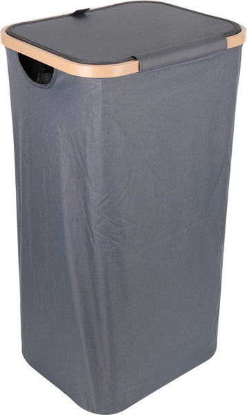 Wasmand met Deksel – Opvouwbare Wasmand – Wasbox 100L – Wassorteerder met Binnenzak – Zwart – Voor Badkamer, Slaapkamer en Wasruimte