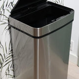 4cookz® Sensorprullenbak 60 liter - RVS Prullenbak