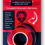 24ME® Montagetape - Dubbelzijdig Tape 1.5 Meter - Transparant - Binnen & Buiten Oplossingen - Nano Tape