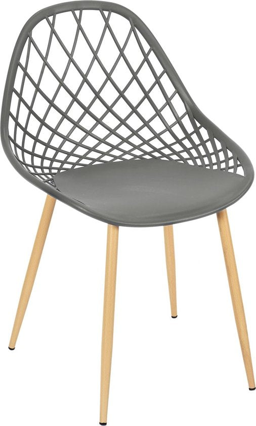 Home Deco Factory Murcia 4 stuks Comfortabele tuinstoelen - Grijs