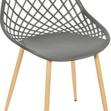 Home Deco Factory Murcia 4 stuks Comfortabele tuinstoelen - Grijs
