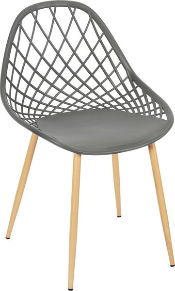 Home Deco Factory Murcia 4 stuks Comfortabele tuinstoelen - Grijs