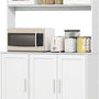 Keukenkast Scandinavisch Design met Glazen Deuren - Wit