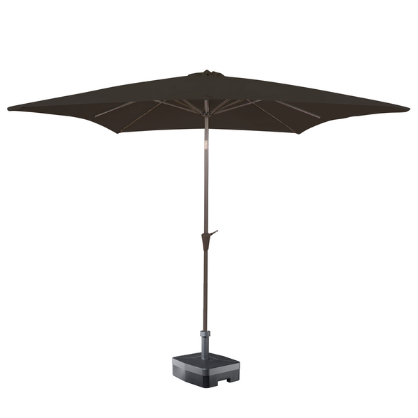 Kopu® Malaga Parasol Vierkant 200x200 cm met Knikarm - Antraciet