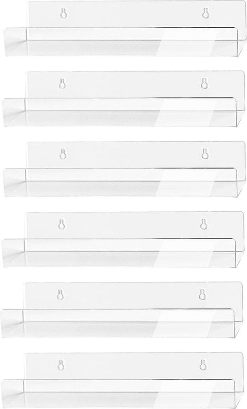 LP houder - 6 stuks - Transparant - Houder voor LP's - LP organizer voor aan de Muur