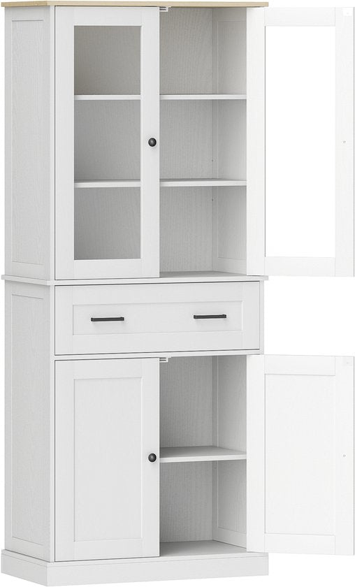 Keukenkast Buffetkast met Lades 40x76x182 cm - Crèmewit