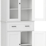 Keukenkast Buffetkast met Lades 40x76x182 cm - Crèmewit
