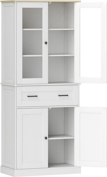 Keukenkast Buffetkast met Lades 40x76x182 cm - Crèmewit