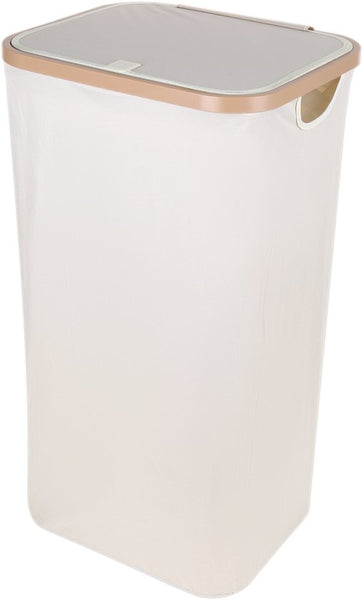 Wasmand met Deksel – Opvouwbare Wasmand – Wasbox 100L – Wassorteerder met Binnenzak – Beige – Voor Badkamer, Slaapkamer en Wasruimte