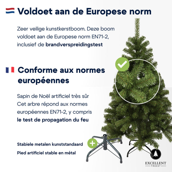 Excellent Trees® Oppdal 240 cm Slanke Kunstkerstboom - ⌀125cm - 240cm