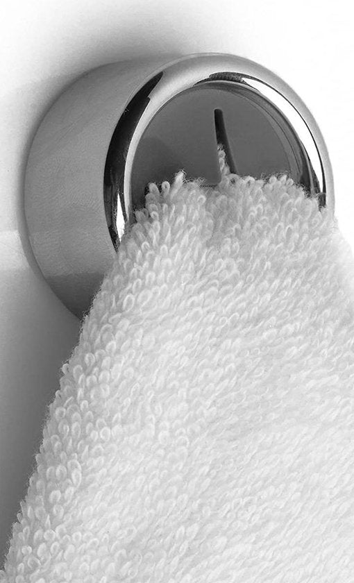 Handdoekhaakje - 2 stuks - 4,3 cm x 4,3 cm - Zilver - Geschikt voor keuken, toilet en badkamer