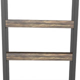 4livingz Retro Boekenkast met 4 planken 30x80x144 cm - Bruin/Zwart
