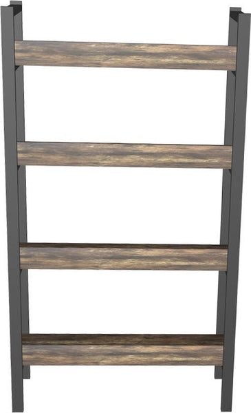 4livingz Retro Boekenkast met 4 planken 30x80x144 cm - Bruin/Zwart