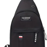 Sasemy - Borsttas Sling Bag Voor Heren - Sling Bag - 2 rits-vakken - Dames - Heren - Zwart #3 - 30 x 16 x 6 - Slingbag - Sbag - Schoudertas - Rugzak - Crossbody bag - Vaderdag Cadeau - Verjaardag Cadeau - Sinterklaas Cadeau - Kerst Cadeau