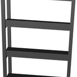 4livingz Retro Boekenkast met 4 planken 30x80x144 cm - Zwart/Bruin