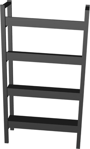 4livingz Retro Boekenkast met 4 planken 30x80x144 cm - Zwart/Bruin