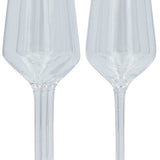Alvito Champagneglazen set van 6 stuks - inhoud 21 cl - met Zilveren Rand