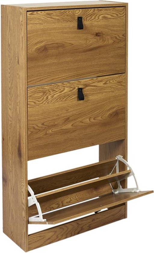 4goodz schoenenkast 3 lades 60x24x118 - voor 18 paar
