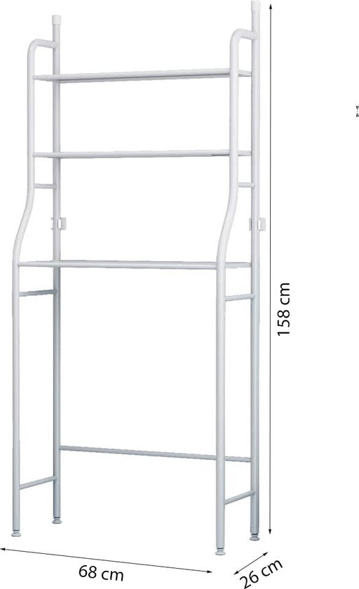 Wasmachine Ombouw - Wit - Universeel - Wasmachine Organizer - Wasmachine Kast