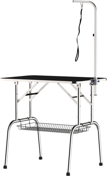 Trimtafel Hond - Hoogteverstelbaar - Opbergkorf - Zwart