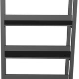 4livingz Retro Boekenkast met 4 planken 30x80x144 cm - Zwart-Bruin