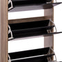 5five Schoenenkast 3 lades 60x24x118 cm voor 18 paar - bruin/zwart