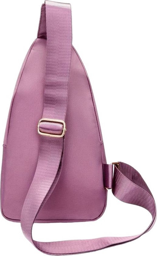 Sasemy - Borsttas Sling Bag Voor Dames - Sling Bag - 2 rits-vakken - Dames - Heren - Roze - Bloemen print #9 - 30 x 16 x 6 - Reistas- Schoudertas - Rugzak - Crossbody bag - Moederdag Cadeau - Verjaardag Cadeau - Sinterklaas Cadeau - Kerst Cadeau