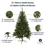 Excellent Trees® Oppdal 180 cm - Slanke kunstkerstboom - ⌀100cm - 180cm