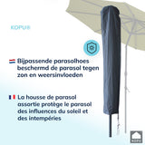 Kopu® Valencia Parasol Rond 300 cm met Beschermhoes - Olijfgroen