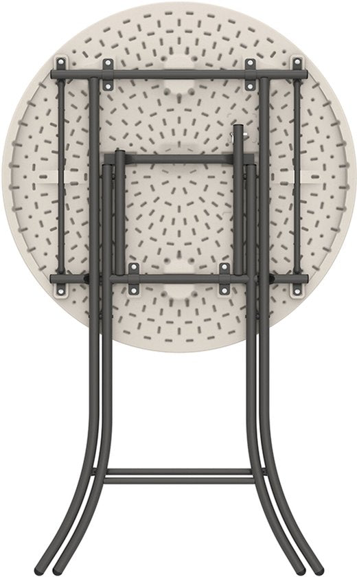 Lifetime® Statafel 110 cm hoog - Stevig Kunststof Ø 84 cm - Wit