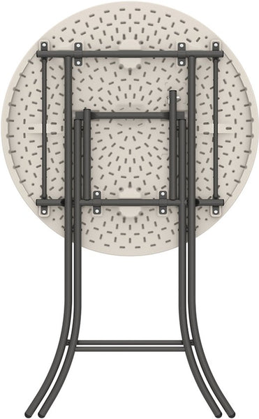 Lifetime® Statafel 110 cm hoog - Stevig Kunststof Ø 84 cm - Wit