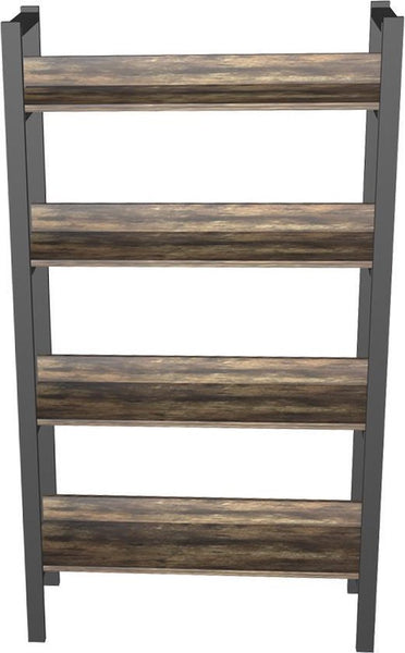 4livingz Retro Boekenkast met 4 planken 30x80x144 cm - Bruin/Zwart