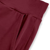 SparkNine Horizon flare broek - dames legging met zakken - petite pijplengte - XXL - rood - hoge taille - stijlvol & elastisch - sportlegging
