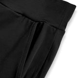 SparkNine Horizon flare broek - dames legging met zakken - petite pijplengte - L - zwart - hoge taille - stijlvol & elastisch - sportlegging
