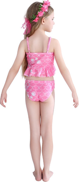 Zeemeerminstaart met bikini verkleed set Regenboog Kleuren met MONOVIN
