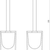 Luzzo® Piazzo Messing Toiletborstel met wand houder - chroom