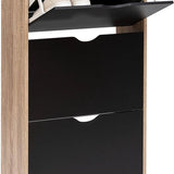 5five Schoenenkast 3 lades 60x24x118 cm voor 18 paar - bruin/zwart