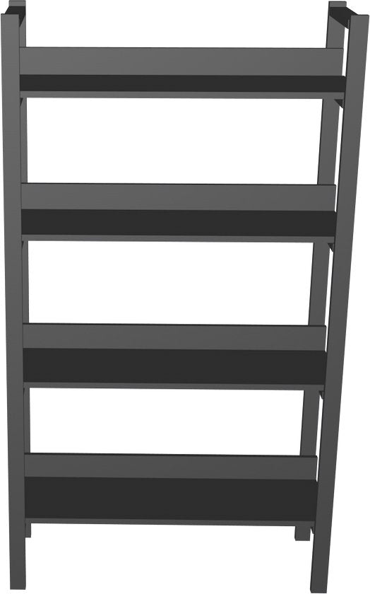 4livingz Retro Boekenkast met 4 planken 30x80x144 cm - Zwart/Bruin