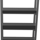 4livingz Retro Boekenkast met 4 planken 30x80x144 cm - Zwart/Bruin