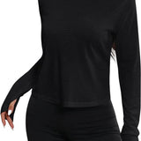 SparkNine Blaze sport hoodie - met capuchon & stijlvolle print - XL - zwart - sporttrui dames - longsleeve - ademend & lichtgewicht