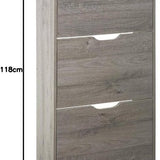 4goodz schoenenkast 3 lades 60x24x118 - voor 18 paar