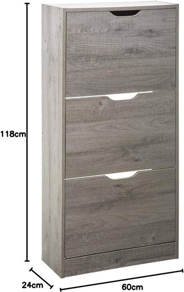 4goodz schoenenkast 3 lades 60x24x118 - voor 18 paar