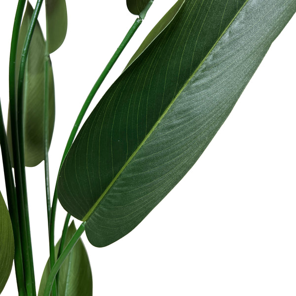 Kopu® Kunstplant Canna 140 cm 20 bladeren - in zwarte pot - Bloemriet