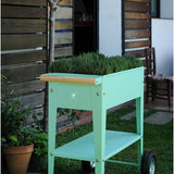 Herstera Garden® Barcelona Plantenbak Verrijdbaar - 85x50x80cm - Muntgroen