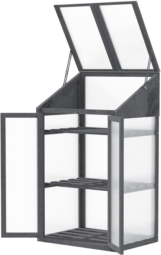 Mini Kas van Hout, 70 x 50 x 120 cm, Grijs