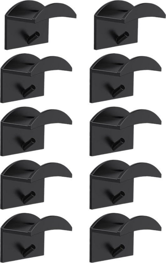 Cap Rack - 10 Stuks - Zwart - Petjeshouder - Petjeshouder - Hoeden Opberger - Pettenrek - Petten Houder