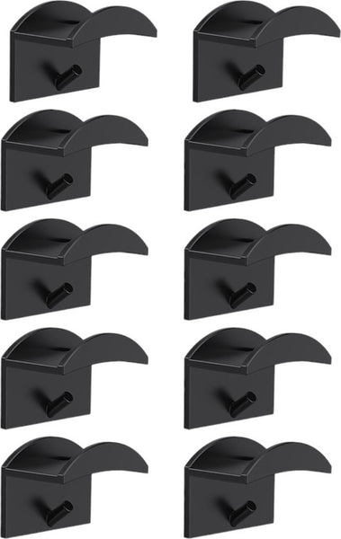 Cap Rack - 10 Stuks - Zwart - Petjeshouder - Petjeshouder - Hoeden Opberger - Pettenrek - Petten Houder