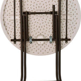 Lifetime® Statafel 110 cm hoog - Stevig Kunststof Ø 84 cm - Wit